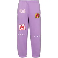 natasha zinko pantalon de jogging fire ample - violet