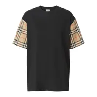 burberry t-shirt à manches vintage check - noir