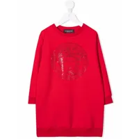 versace kids robe-sweat medusa à logo - rouge