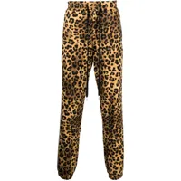 haculla pantalon de jogging à imprimé léopard - noir