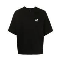 we11done t-shirt à patch logo - noir