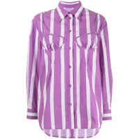 pushbutton chemise à rayures - violet