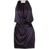 michelle mason robe courte à dos-nu - violet