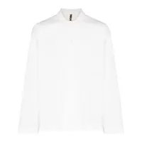 tekla chemise de pyjama boutonnée en popeline - blanc