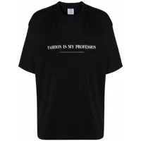 vetements t-shirt à slogan imprimé - noir