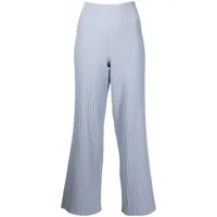 proenza schouler white label pantalon léger en maille nervurée - bleu