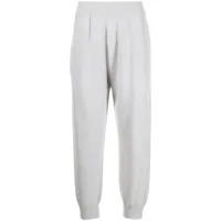 helmut lang pantalon de jogging à détail en velours côtelé - gris