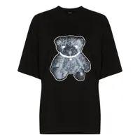 we11done t-shirt pearl necklace teddy - noir