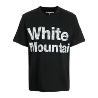 white mountaineering t-shirt à logo imprimé - noir