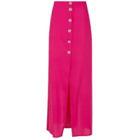 adriana degreas jupe boutonnée en lin - rose