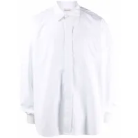 alexander mcqueen chemise en popeline à effet d'épaules descendues - blanc