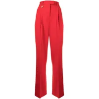 lorena antoniazzi pantalon droit à plis - rouge