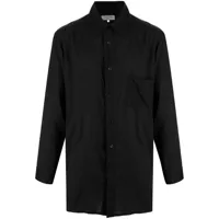 yohji yamamoto chemise oversize à col classique - noir