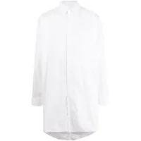 yohji yamamoto chemise longue à effet froissé - blanc