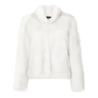 unreal fur veste fur delish à col montant - blanc