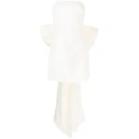 rebecca vallance robe courte daphne à détail de nœud - blanc