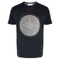 stone island t-shirt à logo imprimé - noir