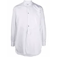 maison margiela chemise à col plastron - blanc