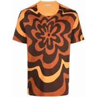 marni t-shirt à fleurs - orange
