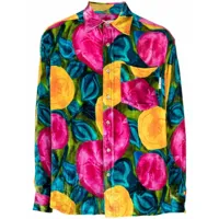 marni chemise en velours à fleurs - rose