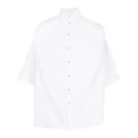 natasha zinko chemise boutonnée à manches courtes - blanc