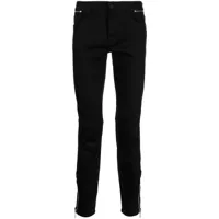 gucci jean skinny à détails de zips - noir
