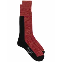 yohji yamamoto chaussettes à logo imprimé - rouge