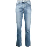 ag jeans jean slim mari à taille haute - bleu