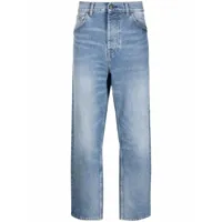 carhartt wip jean droit à taille haute - bleu