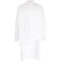 yohji yamamoto chemise asymétrique à manches longues - blanc