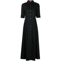 staud robe-chemise joan longue - noir