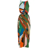 osklen robe longue à design sans manches - multicolore