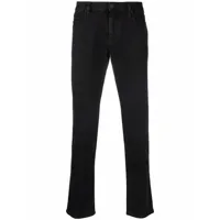 emporio armani jean slim à taille basse - noir