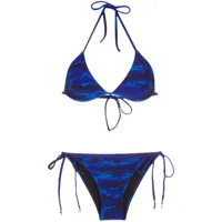 andrea bogosian bikini à imprimé abstrait - bleu