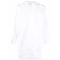 yohji yamamoto chemise boutonnée à manches longues - blanc