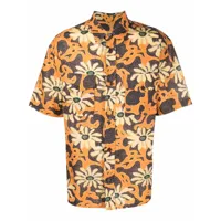 nanushka chemise à fleurs - orange
