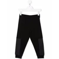 moncler enfant pantalon de jogging à design à empiècements - noir