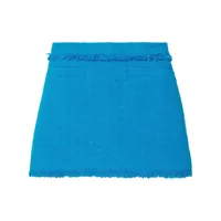 proenza schouler white label minijupe en tweed - bleu