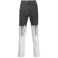 haculla jean skinny dripping à taille mi-haute - blanc