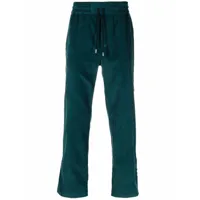 just don pantalon en velours côtelé à carreaux - vert