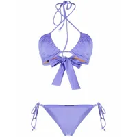 noire swimwear bikini à bonnets triangles - violet