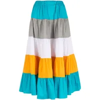 olympiah jupe évasée à rayures - multicolore