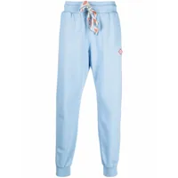 casablanca pantalon de jogging à patch logo - bleu