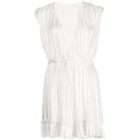 kiki de montparnasse robe peek-a-boo courte - blanc