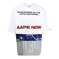 aape by *a bathing ape® t-shirt à imprimé monogrammé - blanc