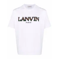 lanvin t-shirt à logo imprimé - blanc