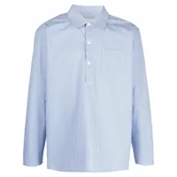 mackintosh chemise military à carreaux vichy - bleu