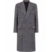 fendi manteau à boutonnière croisée - gris