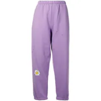 natasha zinko pantalon de jogging court imprimé - violet