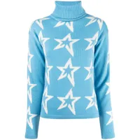 perfect moment pull star dust en maille intarsia - bleu